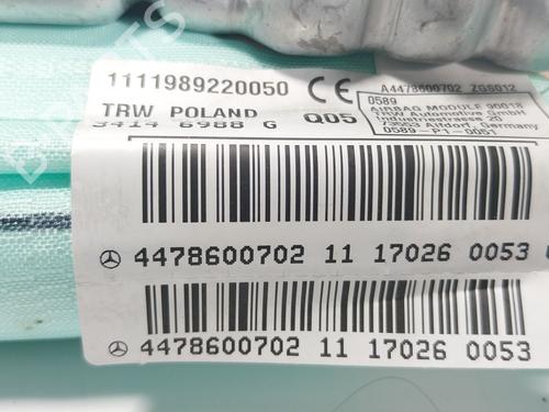 Right curtain airbag MERCEDES-BENZ VITO Tourer (W447) 114 CDI / 114 BlueTEC (447.701, 447.703, 447.705) | BP28578620C12 