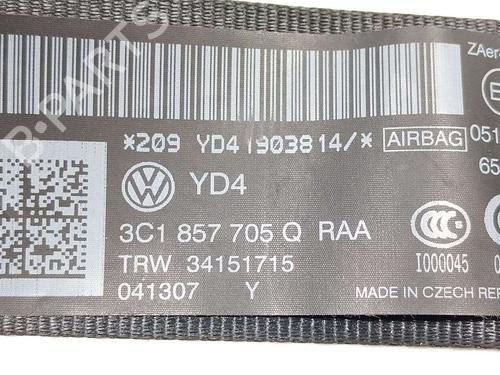 Front left seatbelt VW CC B7 (358) | BP39384377I26 - Image 2