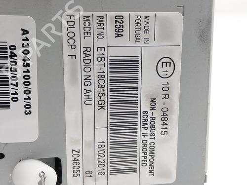Bilradio FORD C-MAX II (DXA/CB7, DXA/CEU)  | BP19439497E6 
