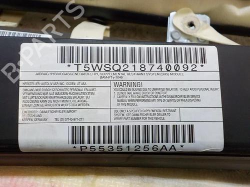 Right curtain airbag DODGE CALIBER 2.0 CRD | BP3846909C12 
