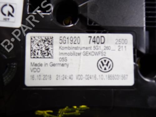 Instrument cluster VW GOLF VII (5G1, BQ1, BE1, BE2) 1.0 TSI | BP11191234C47 