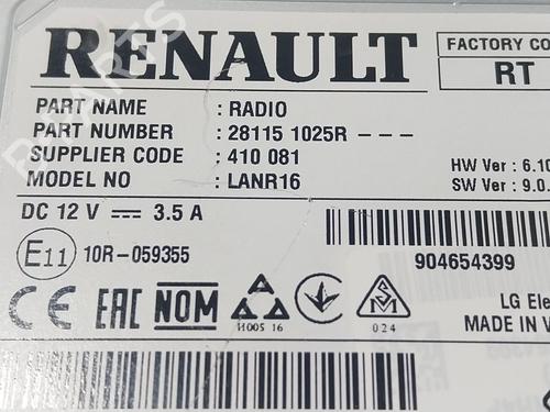 Radio RENAULT MEGANE IV Hatchback (B9A/M/N_) 1.8 RS TCe 280 (B9M6) | BP24574432E6 