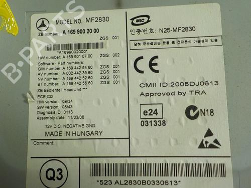 Radio MERCEDES-BENZ B-CLASS Sports Tourer (W245)  | BP9648927E6 