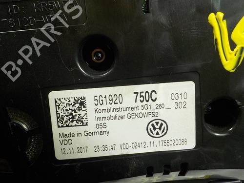 Instrument cluster VW GOLF VII (5G1, BQ1, BE1, BE2) 1.4 TSI | BP16073672C47 