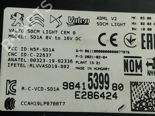 Elektronisk modul PEUGEOT 208 II (UB_, UP_, UW_, UJ_) e-208 | BP25036637M83 