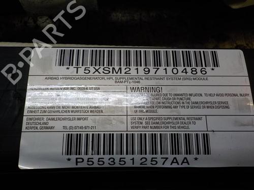 Left curtain airbag DODGE CALIBER 2.0 CRD | BP3846908C11 