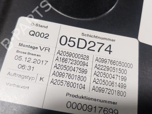 Front right window mechanism MERCEDES-BENZ C-CLASS T-Model (S205) C 220 BlueTEC / d (205.204) | BP30091321C23