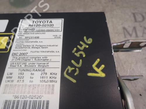 Radio TOYOTA AURIS (_E15_) 2.0 D-4D (ADE150_, ADE150R) | BP3796886E6 