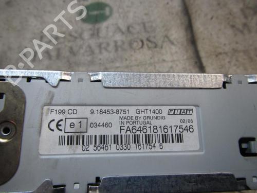 Radio FIAT GRANDE PUNTO (199_) 1.3 D Multijet (199.AXD11, 199.AXD1A, 199.AXD1B,... | BP3839968E6 