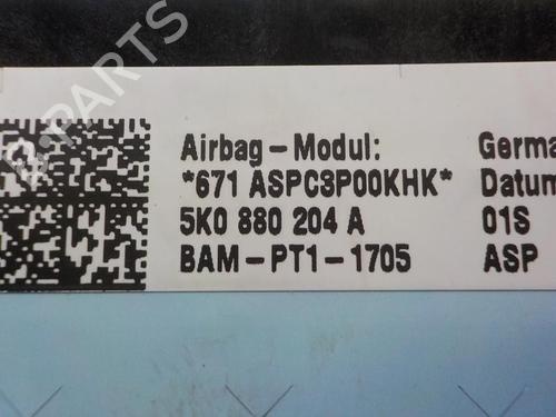 Passasjer kollisjonspute VW GOLF VI (5K1) 1.6 TDI | BP3871580C10 