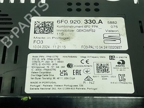 Instrument cluster SEAT ARONA (KJ7, KJP) 1.0 TSI | BP27996798C47 