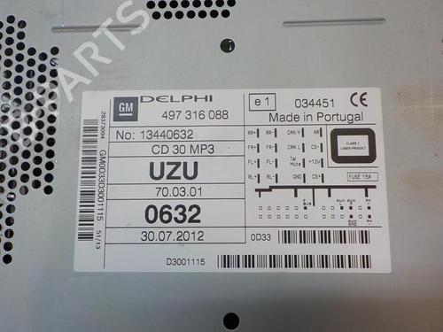 Bilradio OPEL CORSA D (S07) 1.4 (L08, L68) | BP3865875E6 