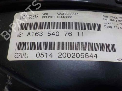 Cockpit MERCEDES-BENZ M-CLASS (W163) ML 270 CDI (163.113) | BP4251120C47