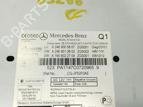Radio MERCEDES-BENZ A-CLASS (W176) A 200 CDI (176.001) | BP36784885E6 - Image 5