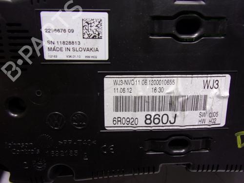 Instrument cluster VW POLO V (6R1, 6C1)  | BP15887537C47 