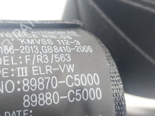Rear left seatbelt KIA SORENTO III (UM) 2.2 CRDi 4WD | BP19040584I29 