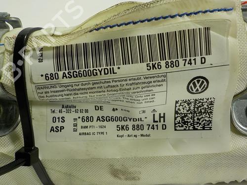 Left curtain airbag VW GOLF VI (5K1) 1.4 TSI | BP11958596C11 