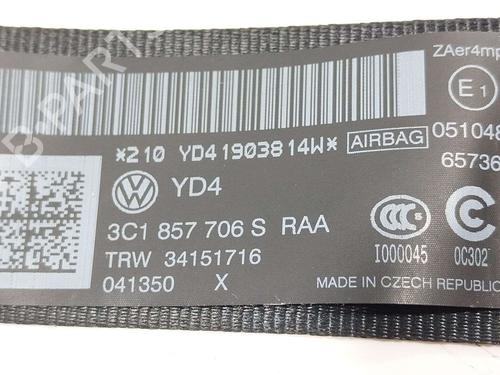 Front right seatbelt VW CC B7 (358) | BP39384376I25 - Image 2