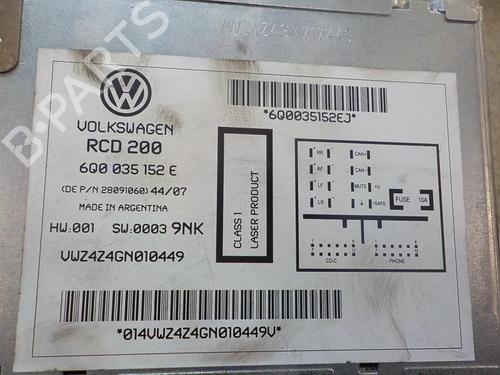 Radio VW POLO (9N_, 9A_) 1.4 TDI | BP3848330E6 