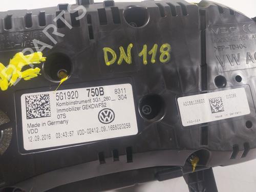 Instrument cluster VW GOLF VII (5G1, BQ1, BE1, BE2) 1.4 TSI | BP18078064C47