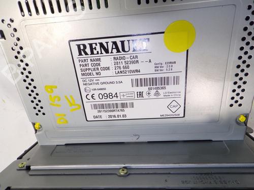 Radio RENAULT CLIO IV (BH_) 0.9 TCe 90 (BHNF, BHMA, BHMH, BHJK, BHJR) | BP8892498E6 