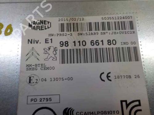 Radio PEUGEOT 208 I (CA_, CC_) 1.6 HDi / BlueHDi 75 | BP5804890E6 