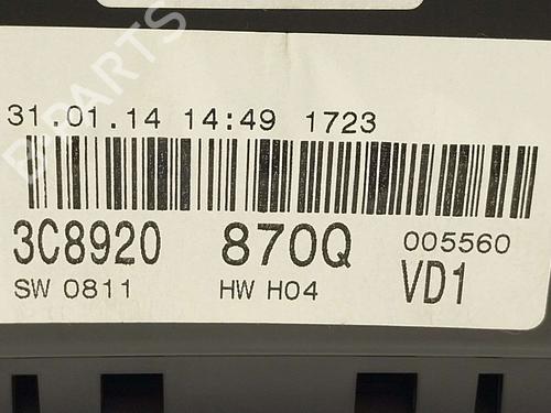 Instrument cluster VW CC B7 (358) | BP39384380C47 - Image 3