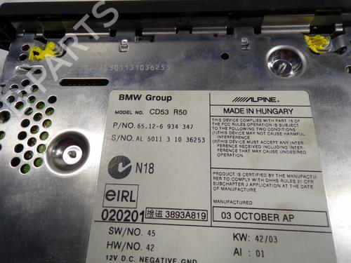 Radio MINI MINI (R50, R53) Cooper | BP7865050E6 