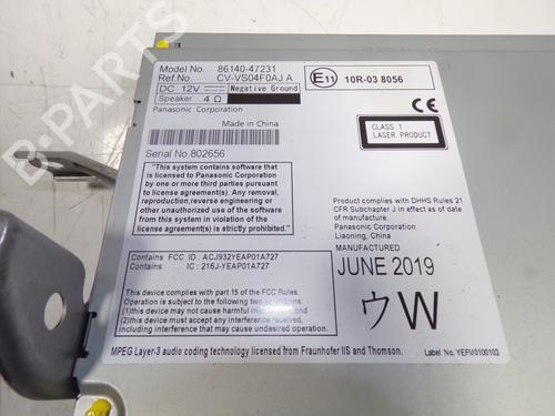 Radio TOYOTA PRIUS PLUS (_W4_) 1.8 Hybrid (ZVW40W, ZVW41W) | BP8912947E6 
