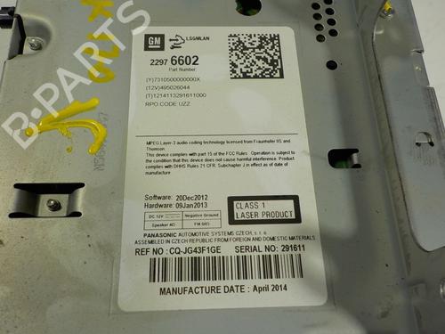 Radio OPEL ASTRA J (P10) 1.7 CDTI (68) | BP11191767E6