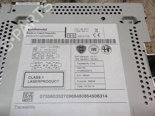 Radio FIAT PANDA (312_, 319_) 1.2 (312PXA1A) | BP3847778E6 