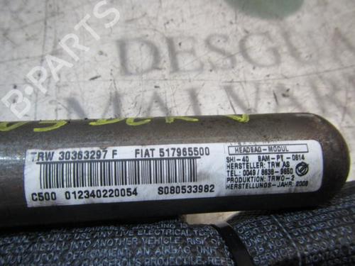 Right curtain airbag FIAT GRANDE PUNTO (199_) 1.3 D Multijet (199.AXD11, 199.AXD1A, 199.AXD1B,... | BP3840007C12 