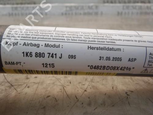 Left curtain airbag VW GOLF V (1K1) 1.9 TDI | BP3781950C11