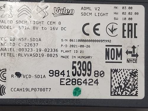 Electronic module PEUGEOT 208 II (UB_, UP_, UW_, UJ_) e-208 | BP25036620M83 