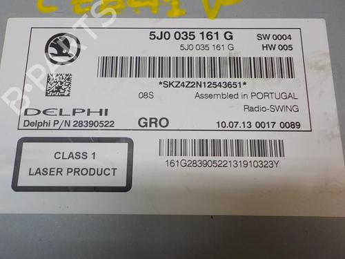 Radio SKODA FABIA II (542) 1.2 12V | BP3857828E6 