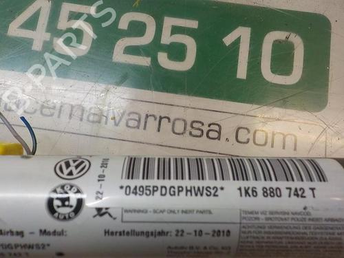Right curtain airbag VW GOLF VI (5K1) 1.6 TDI | BP3865362C12 