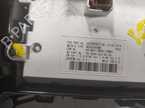 Instrument cluster PEUGEOT 3008 I MPV (0U_) 1.6 BlueHDi 120 | BP18525435C47 