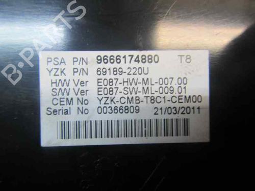 Instrument cluster PEUGEOT 3008 I MPV (0U_) 1.6 VTi | BP3863707C47 