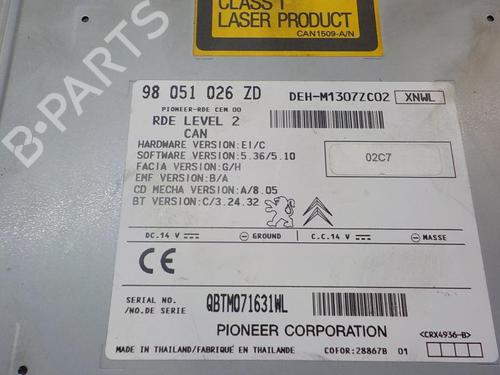 Radio PEUGEOT 208 I (CA_, CC_) 1.6 HDi / BlueHDi 75 | BP3850582E6 