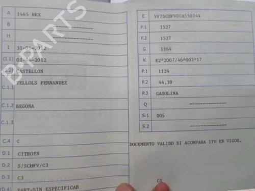 Front left interior door handle CITROËN C3 II (SC_) 1.1 i | BP3834229I13  - Image 11