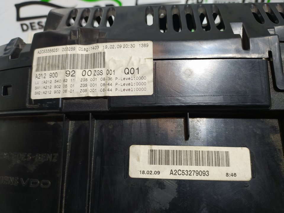 Instrument cluster MERCEDESBENZ ECLASS (W212) E 250 CDI / BlueTEC