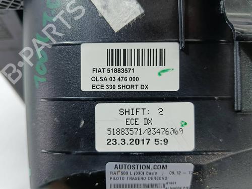 Right taillight FIAT 500L (351_, 352_) 1.3 D Multijet (199LXY1A, 199LXY11) | BP29222804C35 