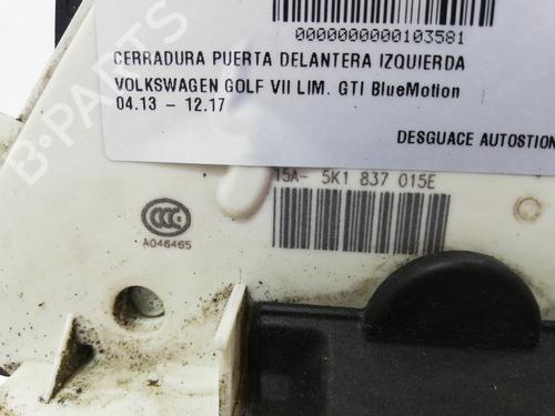 Front left lock VW GOLF VII (5G1, BQ1, BE1, BE2) 2.0 GTI | BP15861191C98 