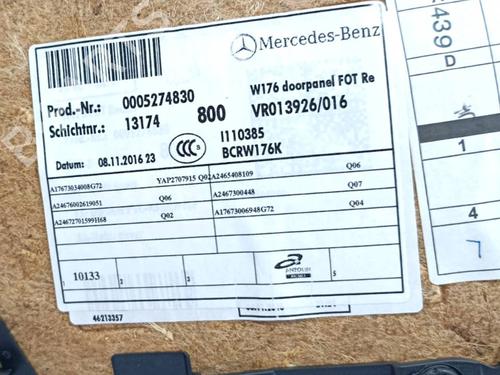 Rear right panel MERCEDES-BENZ A-CLASS (W176) A 200 CDI / d (176.008) | BP38938955C61 - Image 3