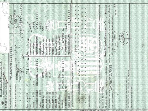 Used Parts RENAULT MEGANE I Classic (LA0/1_) 1.9 dTi (LA08, LA0N, LA0K) (98 hp) 4369613