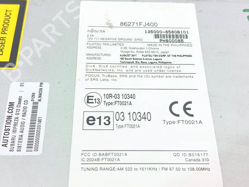 Autoradio SUBARU IMPREZA Hatchback (GR, GH, G3) 2.0 D AWD | BP30890926E6