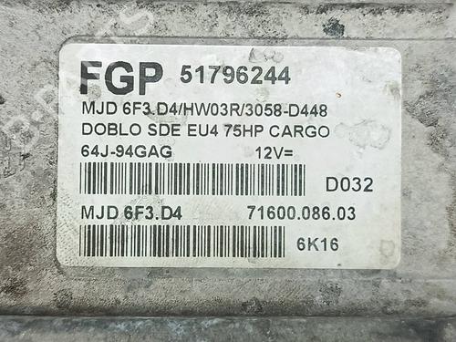 Engine control unit (ECU) FIAT DOBLO Box Body/MPV (223_) 1.9 D (223ZXB1A) | BP34618936M57 - Image 4