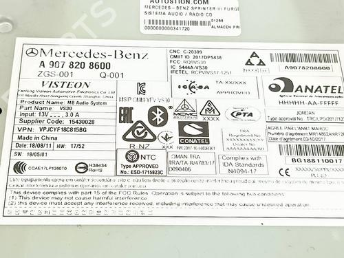 Radio MERCEDES-BENZ SPRINTER 3,5-t Van (B907, B910)  | BP32071101E6  - Image 6