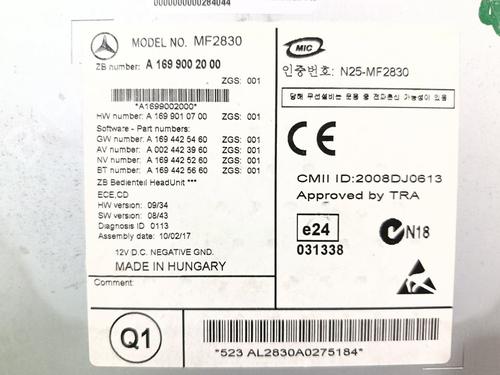 Radio MERCEDES-BENZ B-CLASS Sports Tourer (W245)  | BP28296339E6 