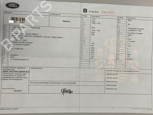 Mass air flow sensor LAND ROVER RANGE ROVER EVOQUE (L551)  | BP26545065M95 
